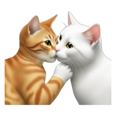 Cat kissing a cat sticker