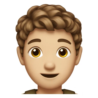 Fairy boy brown hair sticker