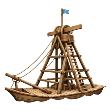 trebuchet on the sea sticker