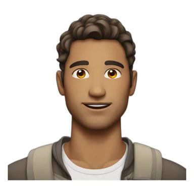 Hot guy with middle part sticker