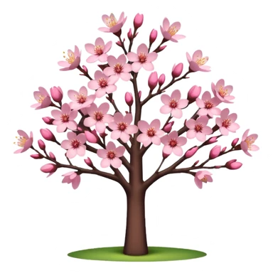 pink cherry blossom tree sticker