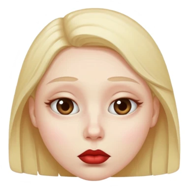 kissy face dead eyes sticker