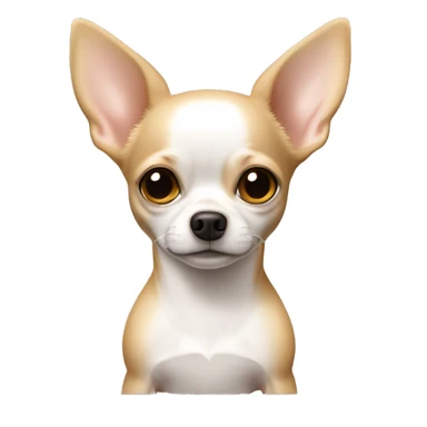 chihuahua branco e bege  sticker