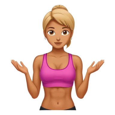 woman with abs sticker