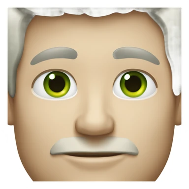 white man with green eyes sticker