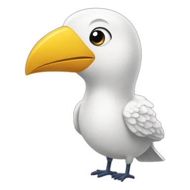 oiseau blanc longue queue sticker
