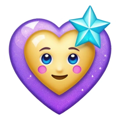 glitter purple and cian checkmark sticker