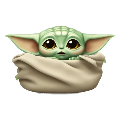 baby yoda is slipping sticker