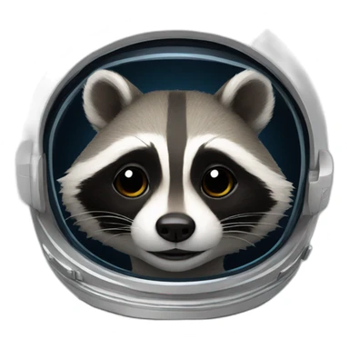 astronaut raccoon sticker