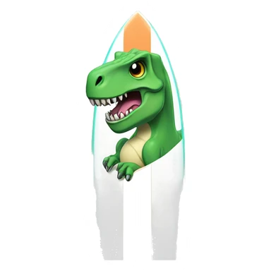 Mini T-Rex on surfboard sticker