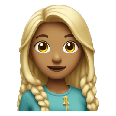 girl holding pres sticker