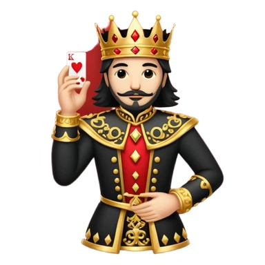 Solitaire card king sticker