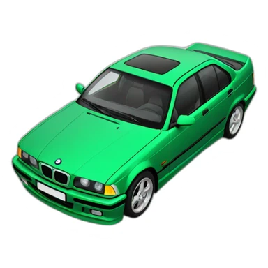 E36 berline green sticker