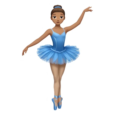 full body balet with blue tutu sticker