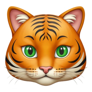 Un chat tigré poil long avec des yeux verts sticker