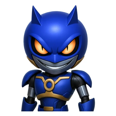 Keep the picture quality and style exactly the same. Make the eyes and mouth a bit scary—add a more intense, menacing stare and a subtle sinister grin. No other changes. sticker