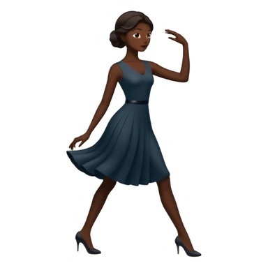 silhouette of a person in a graceful stance sticker