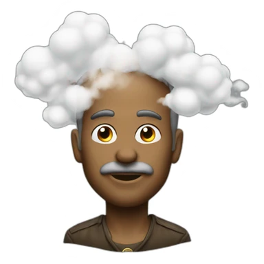 Puff smoke man luxury sticker