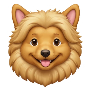 portrait of a golden dog, smiling with closed mouth, no tongue showing sticker