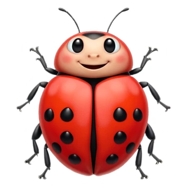 smiling ladybug sticker