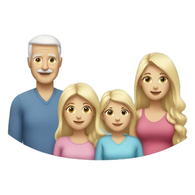 Family;blonde-grandfather, blonde-haired-pregnant-mother, blond-haired-sister sticker