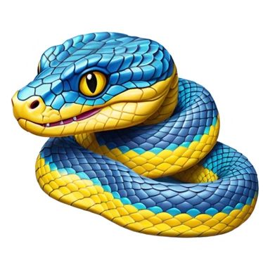 Blue cartoon pit vipef sticker