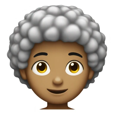 Light skin boy with Afro  sticker
