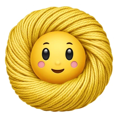 yellow ball of yarn sticker