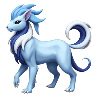 Suicune-Samurott-Absol-Fakémon-hybrid-creature (full body)  sticker
