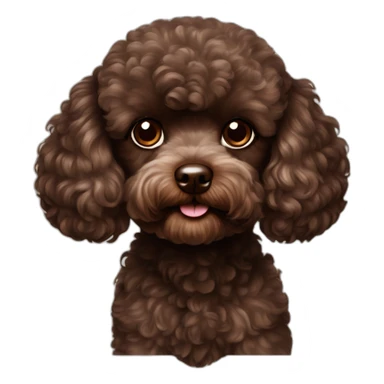 Dark brown toy poodle reputation era sticker
