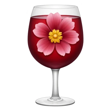 Wine cup flower sticker