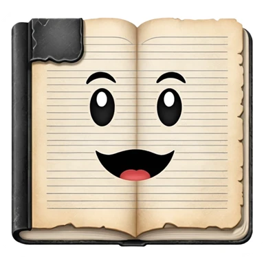 BLACK AND WHITE WRITTEN PAPER BOOK sticker