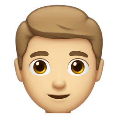 Short hair, balding, short beard, white skin, brown hair sticker