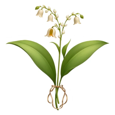 Beige Lily of the valley flower sticker