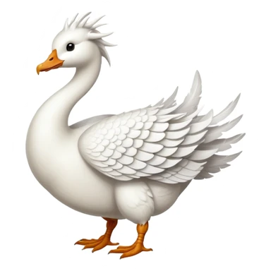 White Dragon goose  sticker