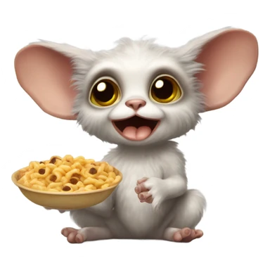Gizmo eating  sticker