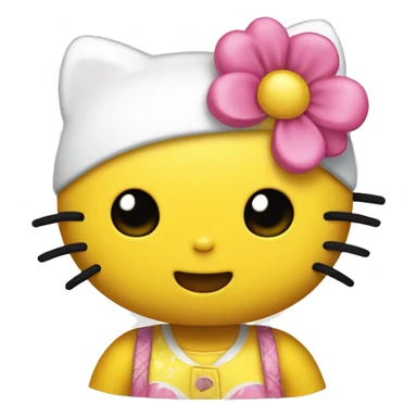 yellow hello kitty sticker