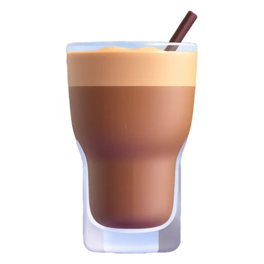 Cortado espresso drink in a small Gibraltar glass, milk and espresso coffee sticker