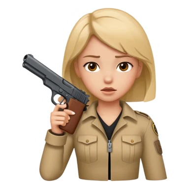 Chokehold and gunpoint girl  sticker