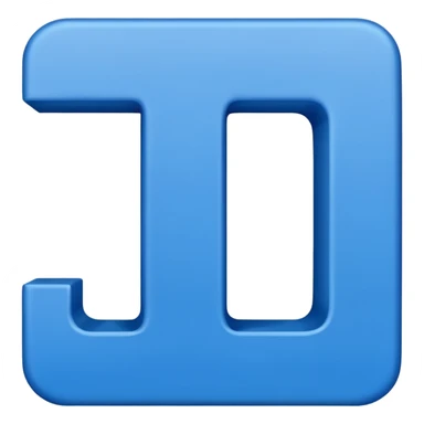 capital letter "L" printed in blue color square shape in center sticker