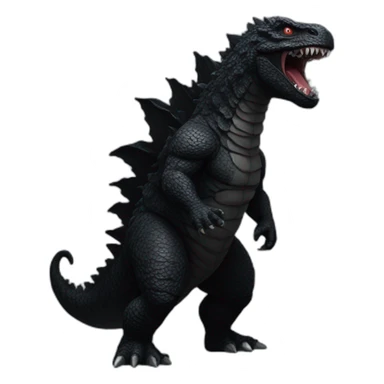 black godzilla sticker