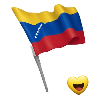 bandera de venezuela y colombia dentro de corazón sticker