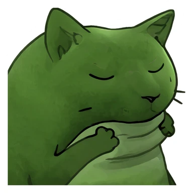 sleeping cat sticker
