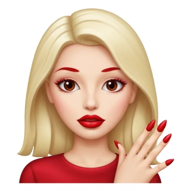 Girly pop with extra Long nails and big lips sticker