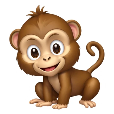 cartoon monkey laughing sticker