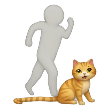 Human turning into cat sticker