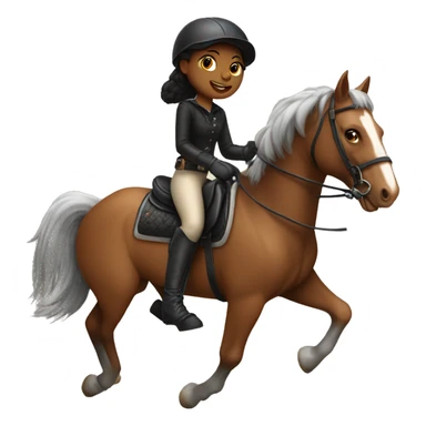 Girl riding horse in gloves sticker