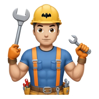 Batman as a construction worker  sticker