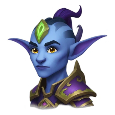 A night elf from world of warcraft sticker