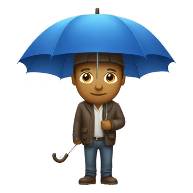 Man with umbrella  sticker
